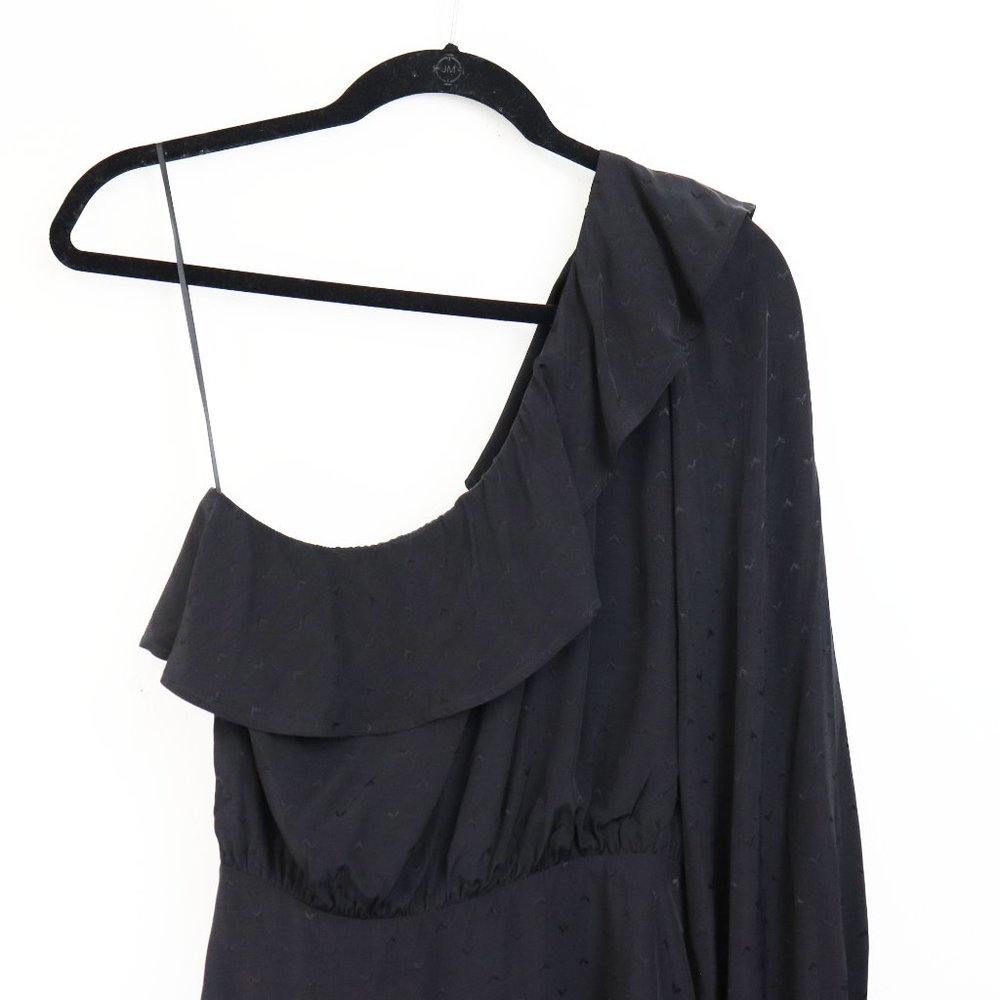 Revolve One Shoulder Ruffle Waist Tie Mini Dress - Picture 5 of 5